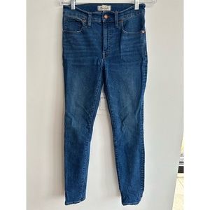 Madewell 9" mid rise skinny jeans in medium wash denim